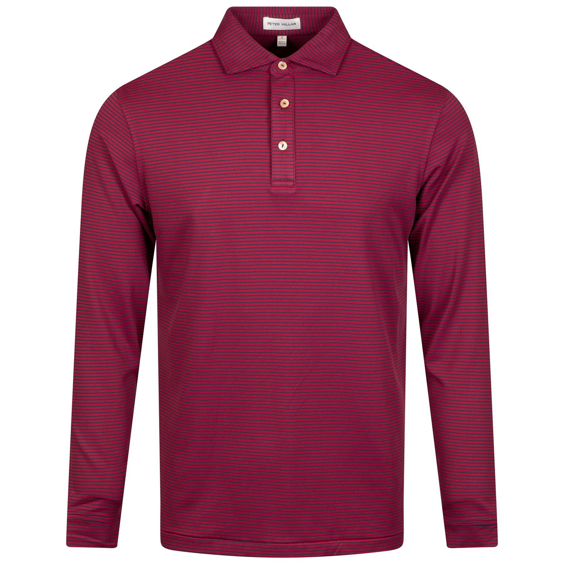Lyons Performance Jersey LS Polo Pomegranate