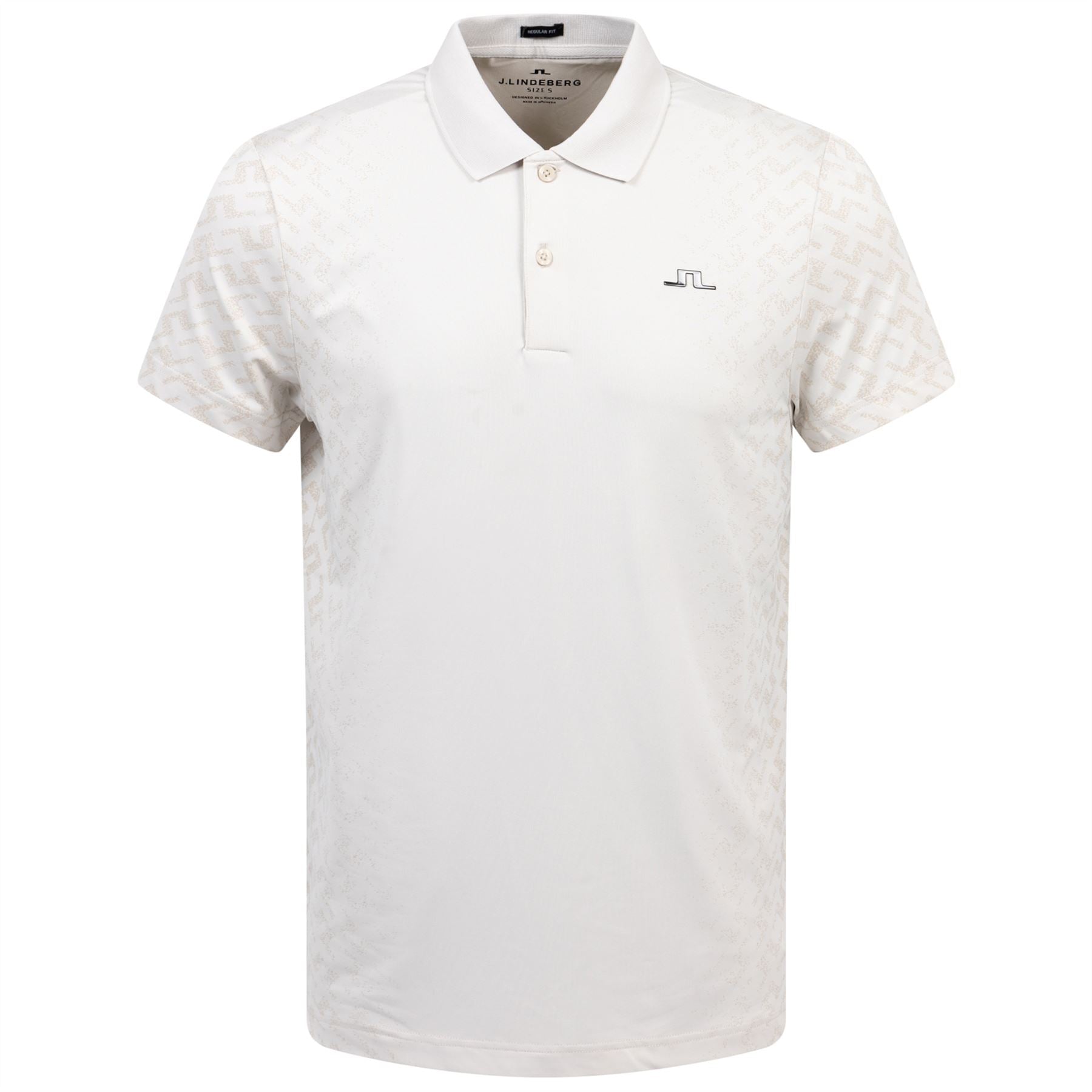 Kalle Regular Fit Gradual Jacquard Polo Moonbeam