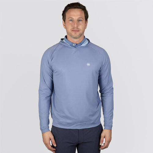 Pine Houndstooth Performance Hoodie Sport Navy