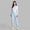 Womens Contrast Collar Silky Tech Nylon LS Polo Snow