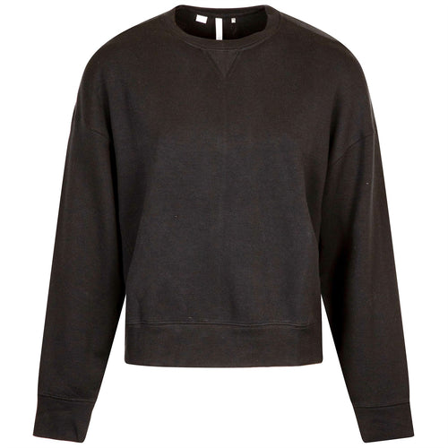 Womens Cloud Terry Crew Knit Black