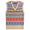 Fairlisle Vest Tan Combo