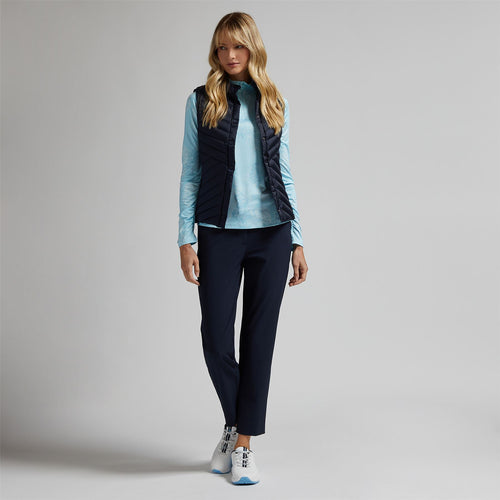 Womens Down Quilted Taffeta Tech Vest Twilight