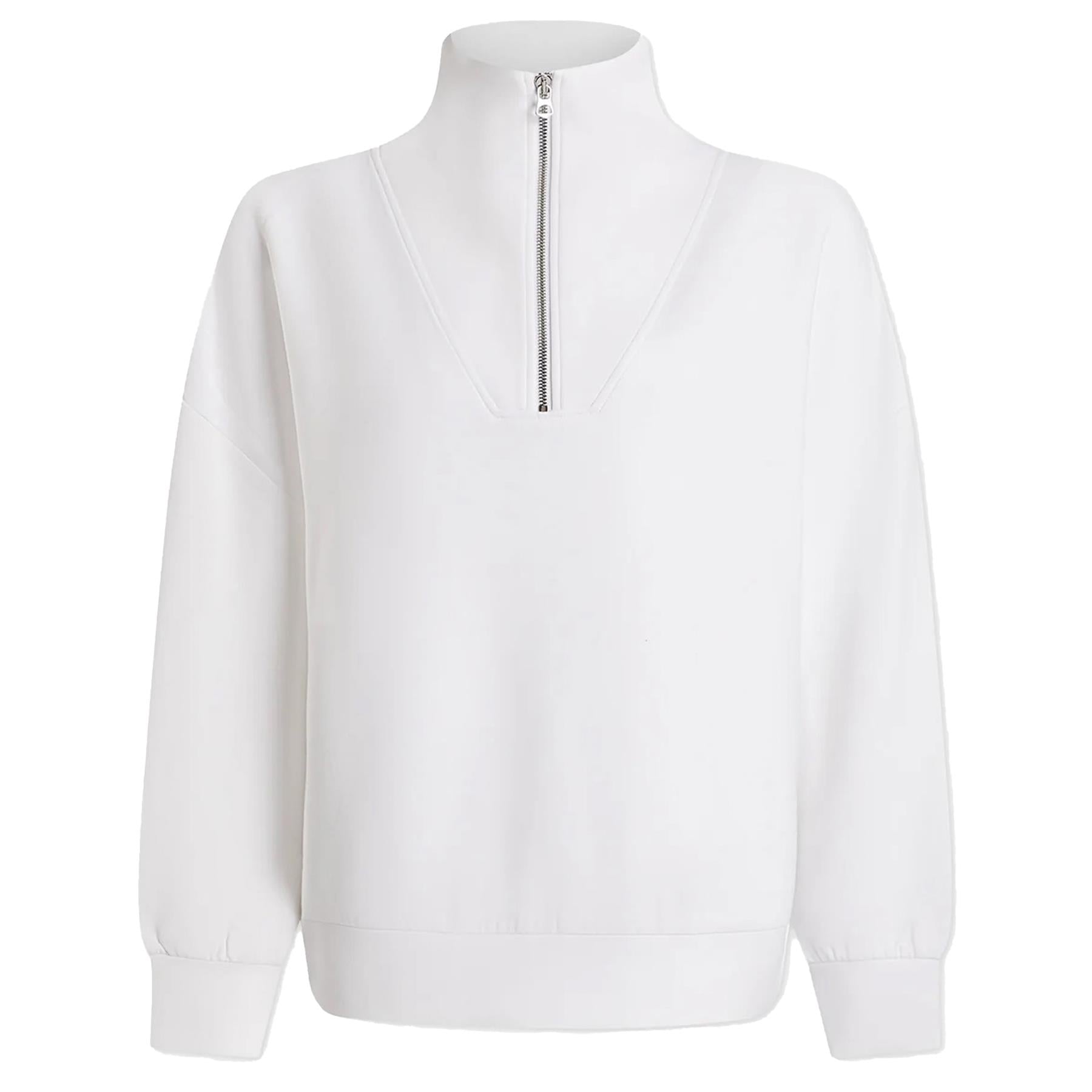 Womens Hawley Half Zip Sweat White