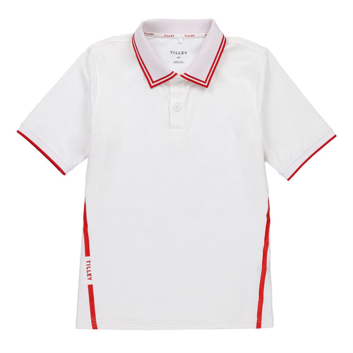 Womens Tech Jersey Club Polo White/Sport Red