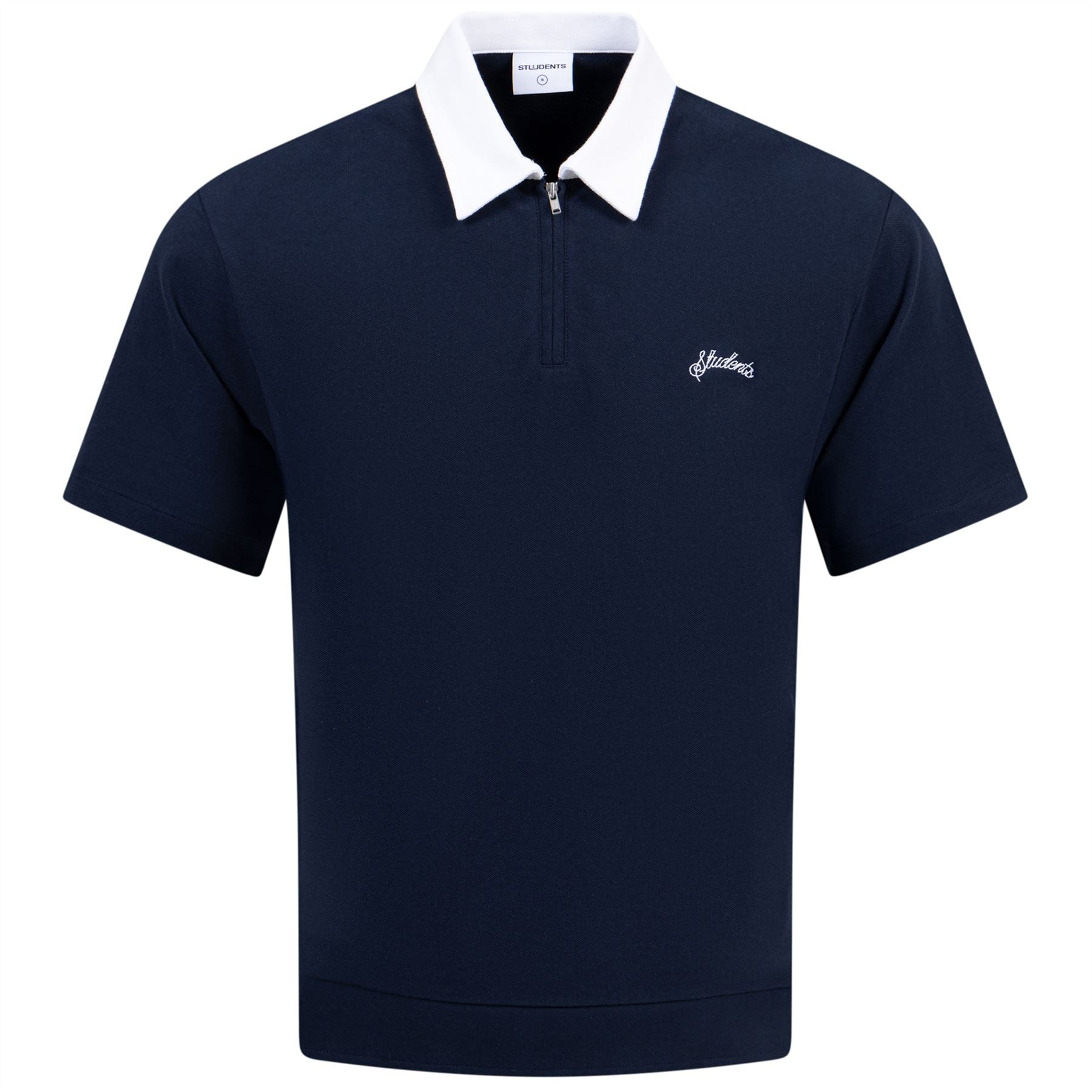 Dwight Zip Polo Navy