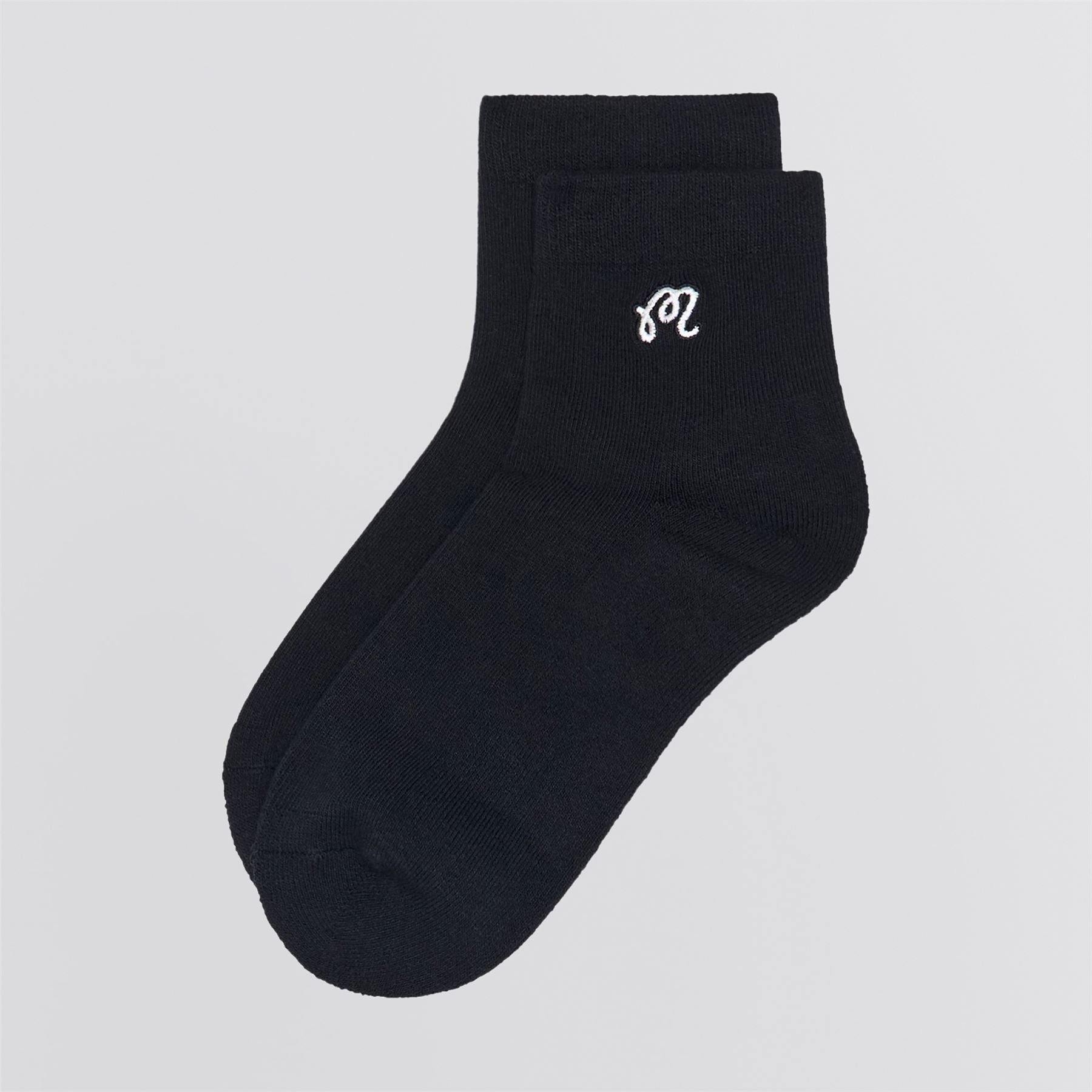 Womens Capri Ankle Socks Black