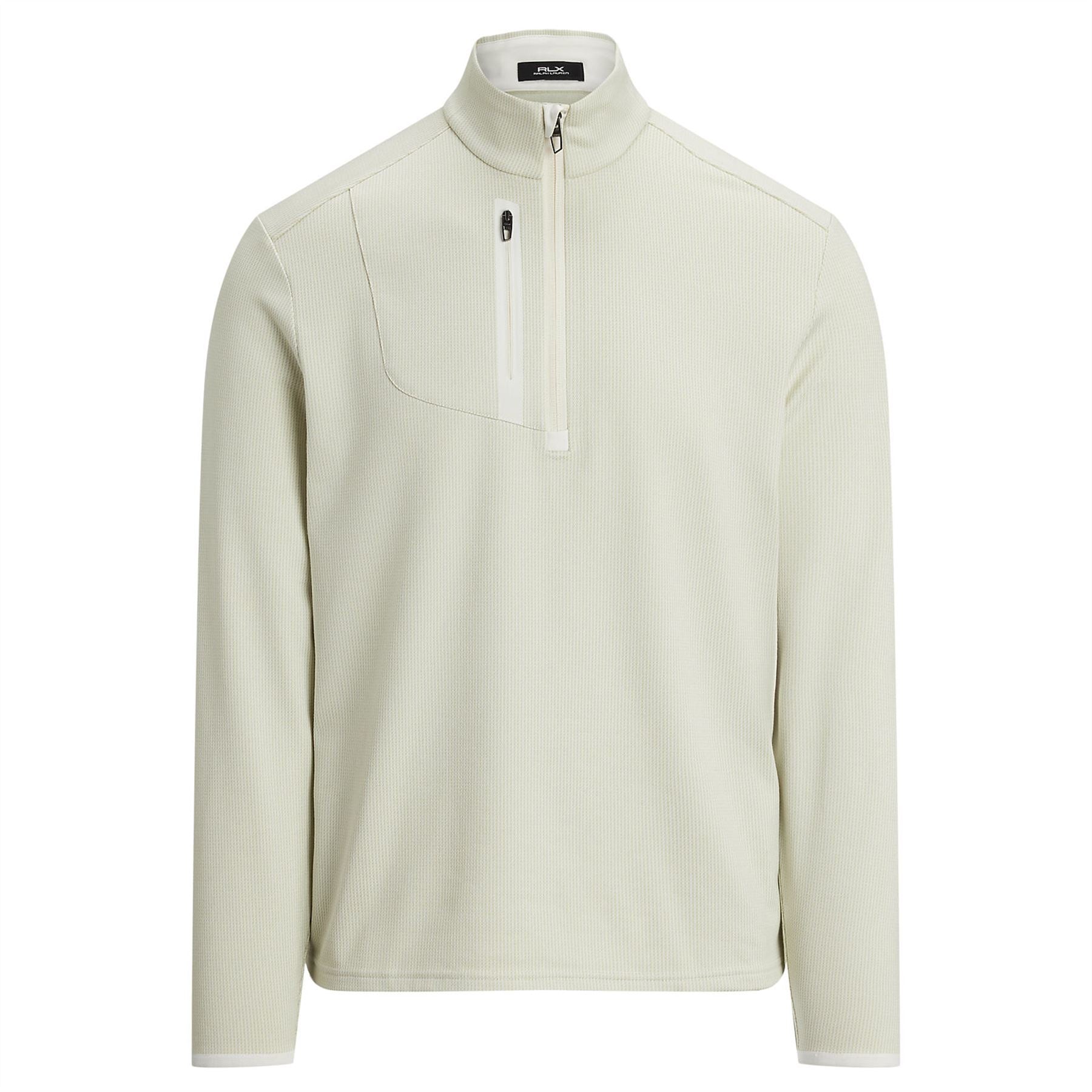 RLX Half Zip Lux Perforated Jersey Pullover Ceramic White