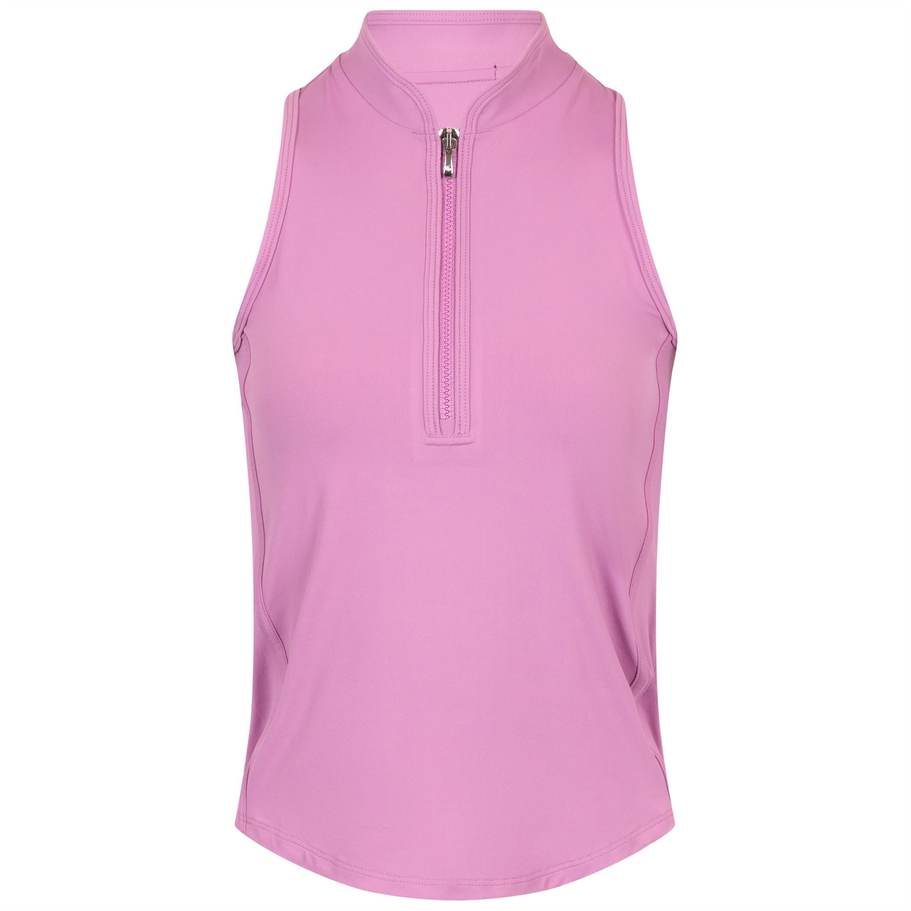 Womens Vesta Mock Neck SL Polo Peony