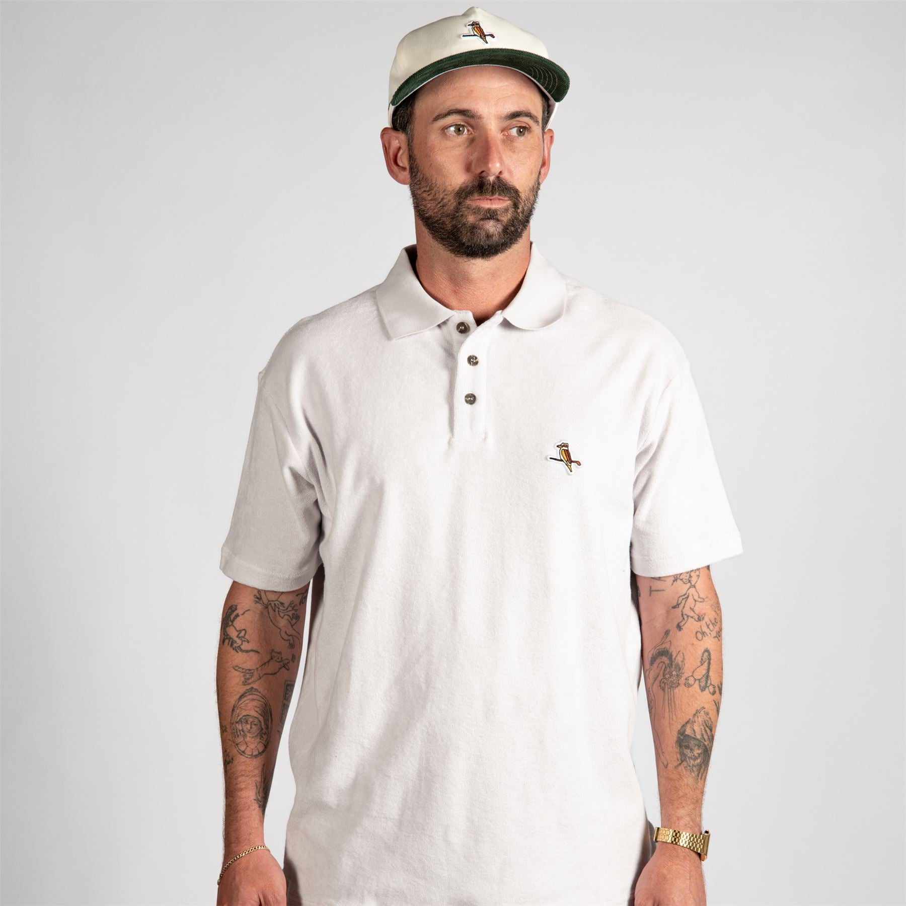 Kooka Terry Polo Stone Grey