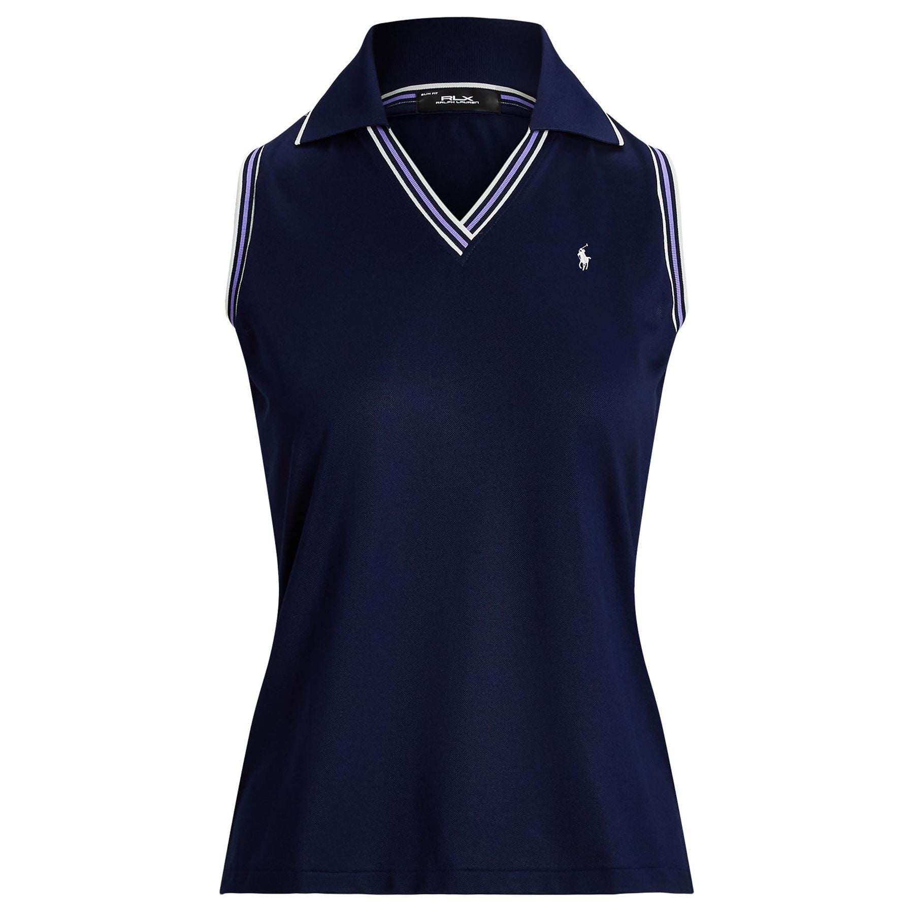 Womens RLX Tour Pique Polo Refined Navy/Pure Lilac