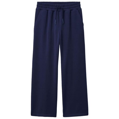 Womens Flora Knit Cropped Pants Navy