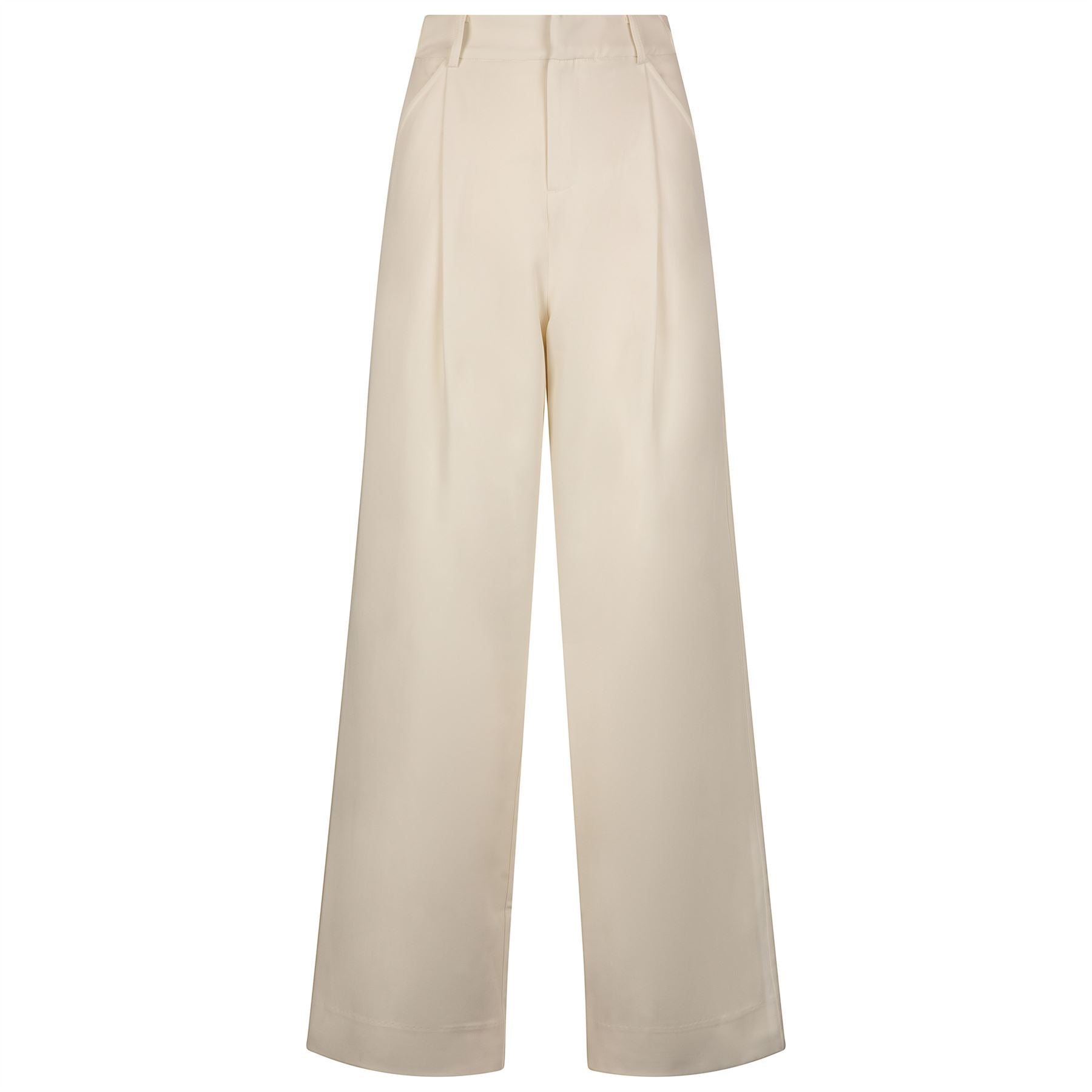Womens Emilia Pleated Pants Ivory