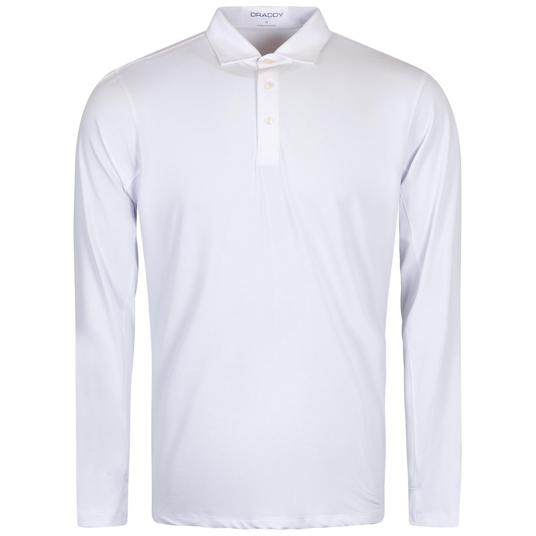 Cool Hand Luke LS Polo White
