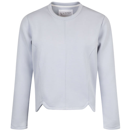 Womens Tulip Crewneck Knit Periwinkle