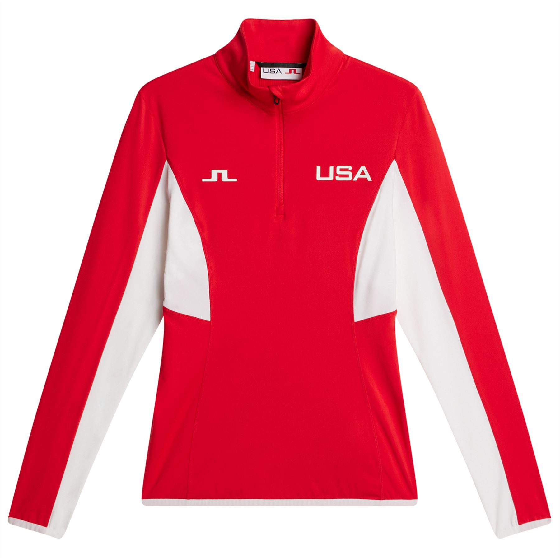 Womens Charlene Half Zip Mid Layer Flame Scarlet