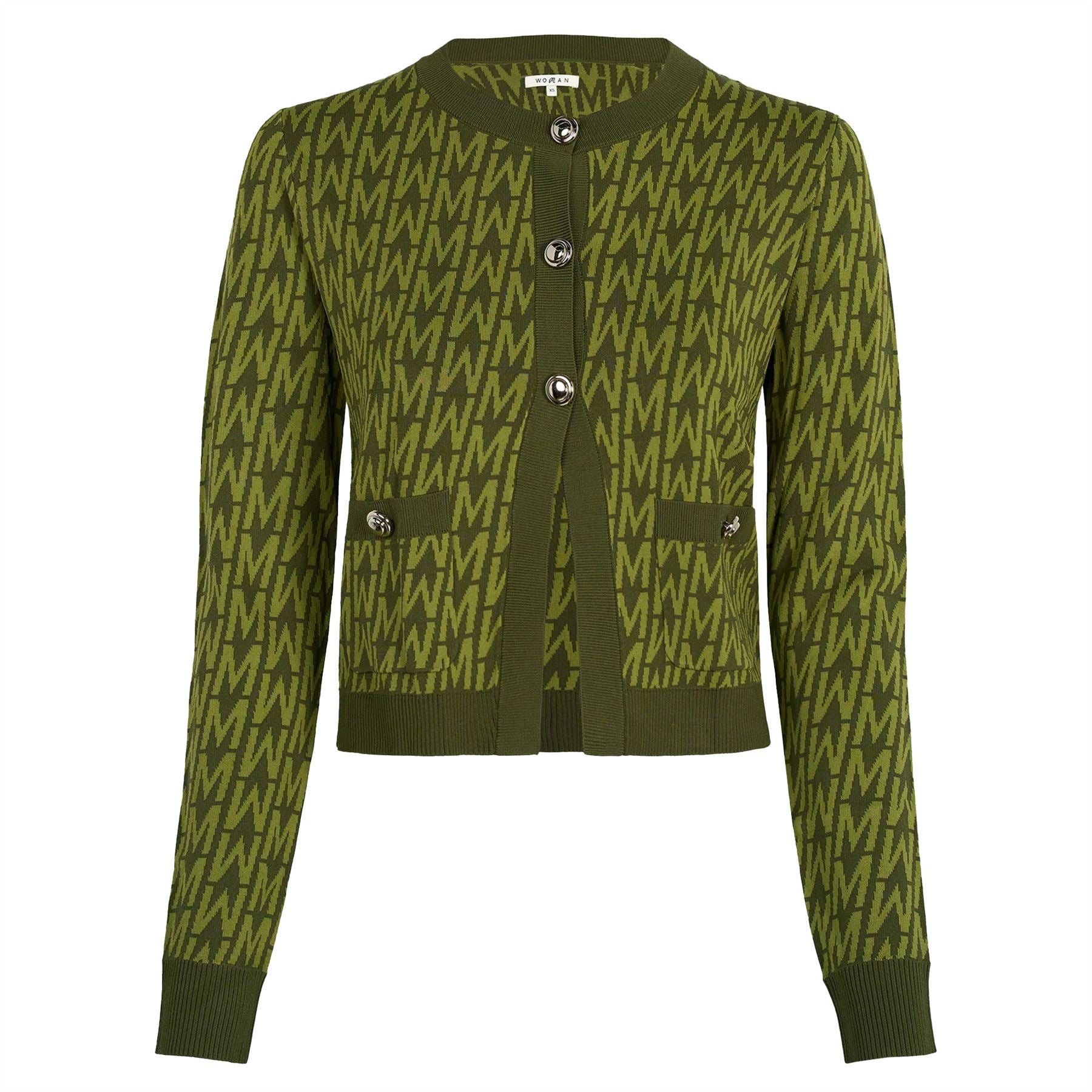 Womens Charlotte Cardigan Olive Multi