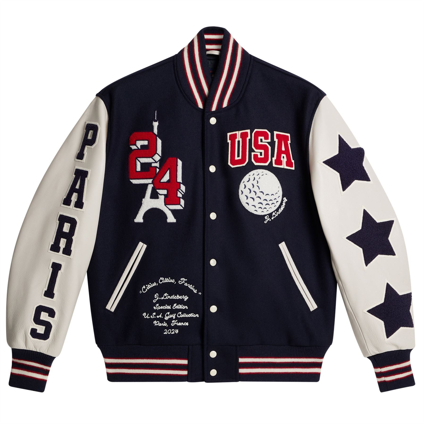 USA Golf Golden Bear Wool Jacket Estate Blue