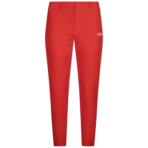 Womens Pia High Stretch US Golf Pants Flame Scarlet
