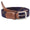 The Fischer Belt Navy/Whiskey Dogleg Stripe