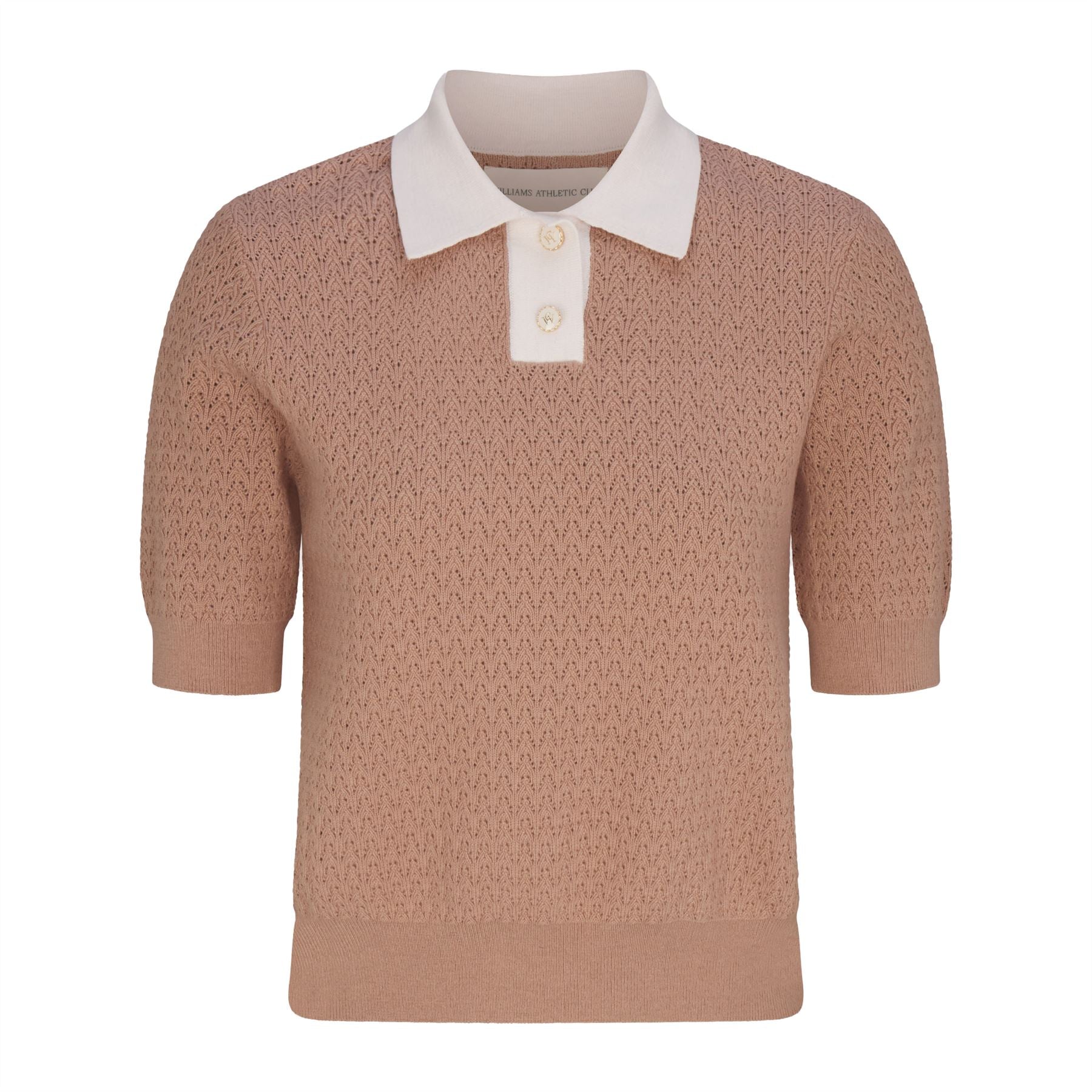Womens Christy Polo Sand/Pinky White