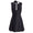 Womens Contrast Collar Tech Nylon Quarter Zip Dress Onyx