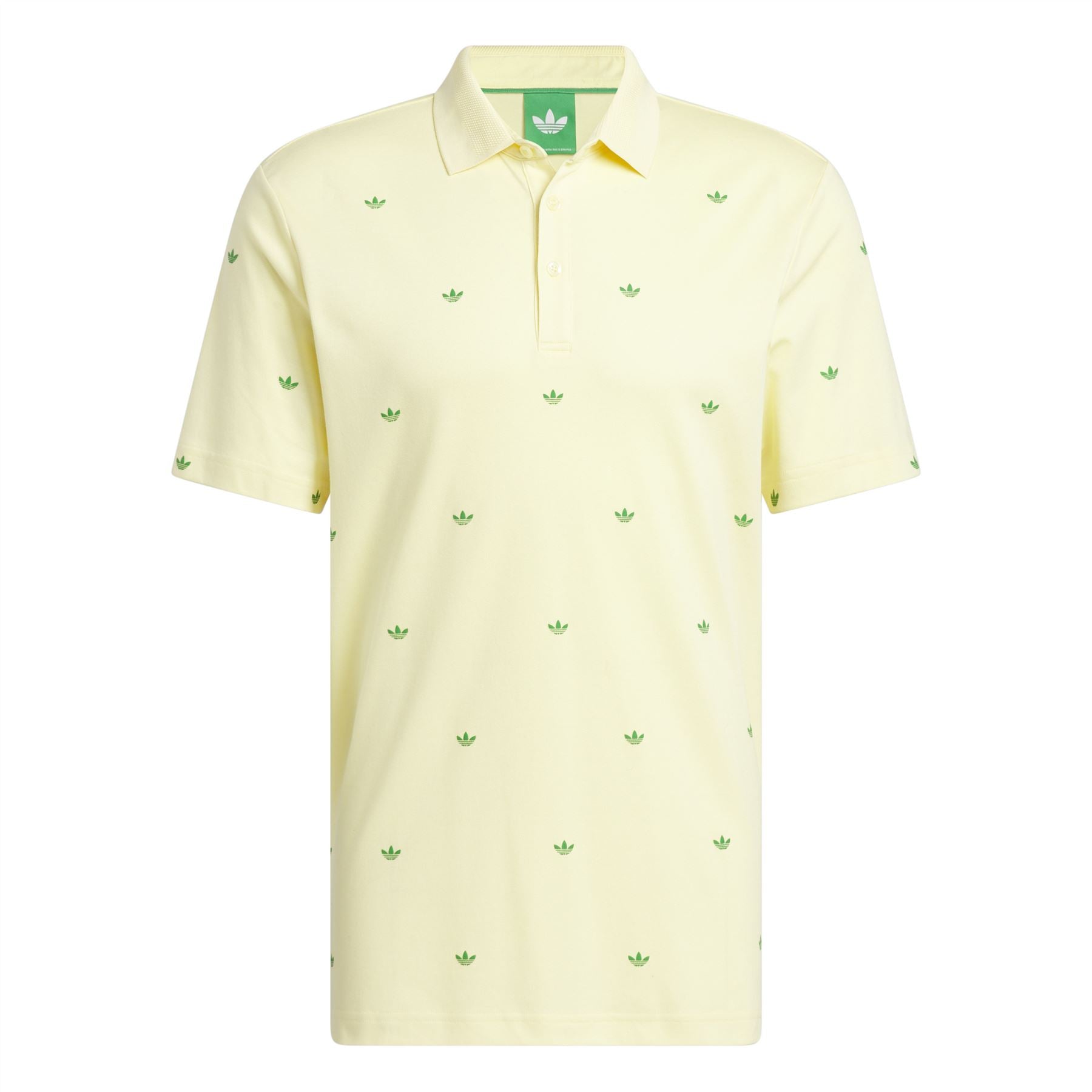 Printed Trefoil Polo Yellow