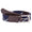 The Fischer Stretch Belt Navy/White Dogleg Stripe
