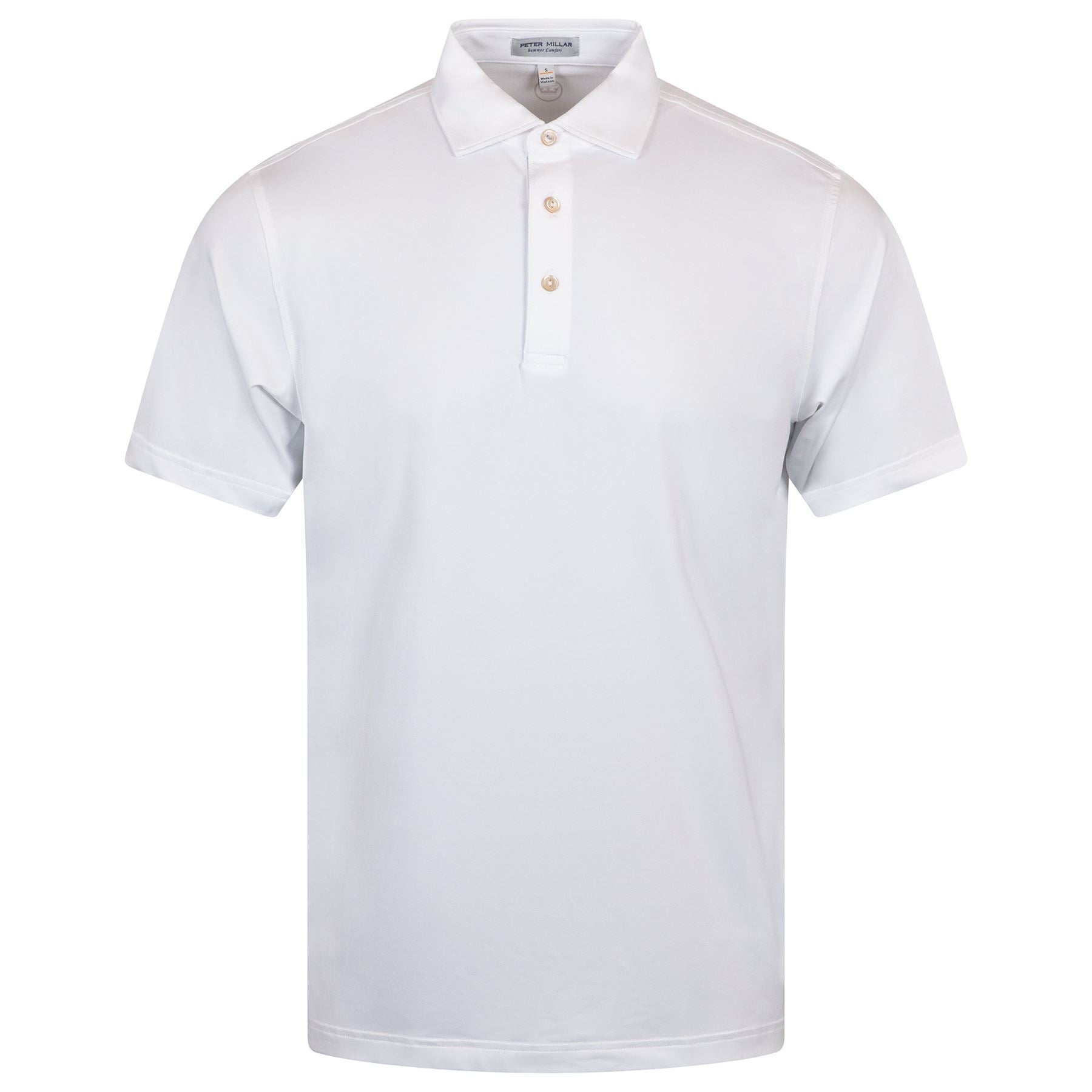 Solid Performance Jersey Polo White