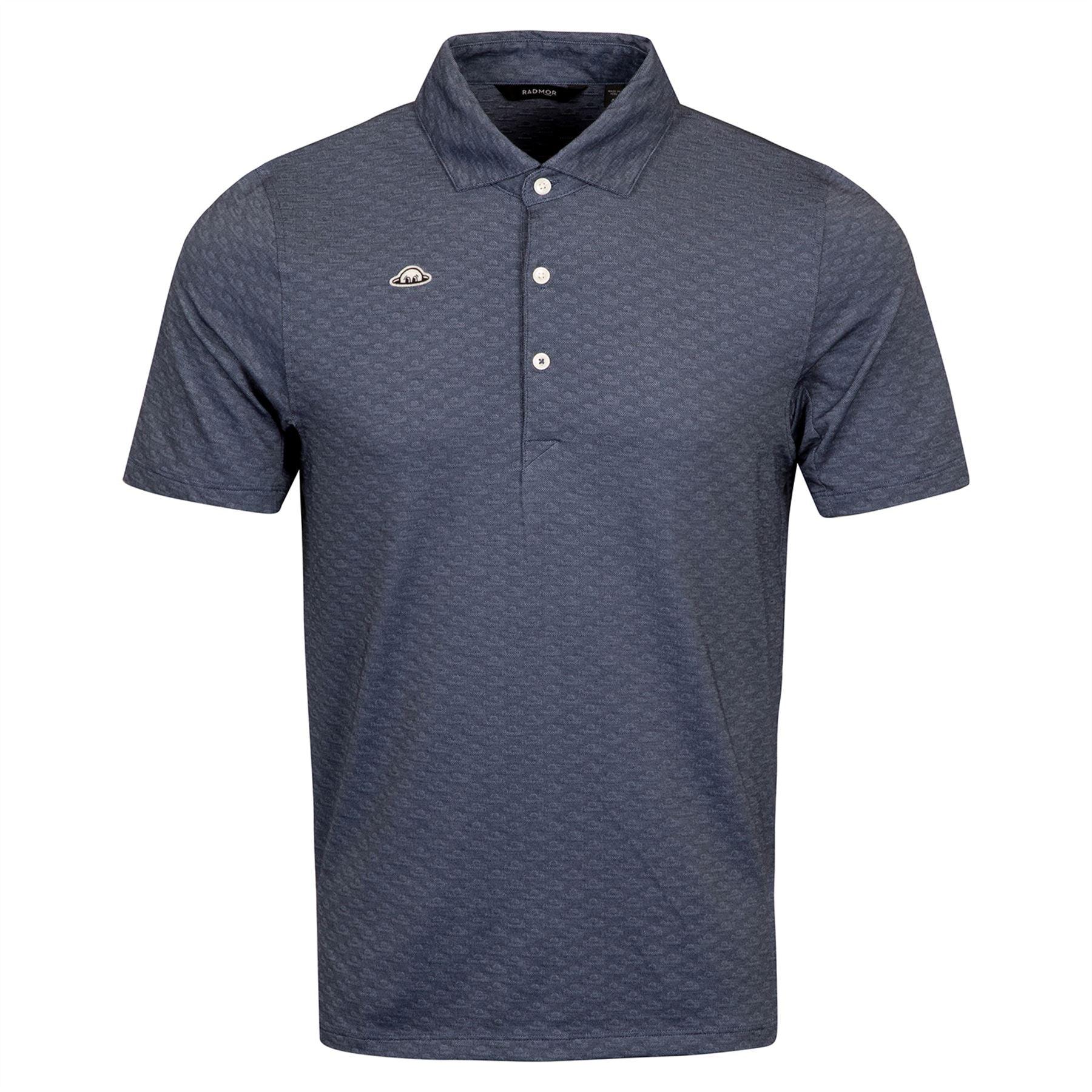 Hudson Recycled DC Jacquard Polo Navy