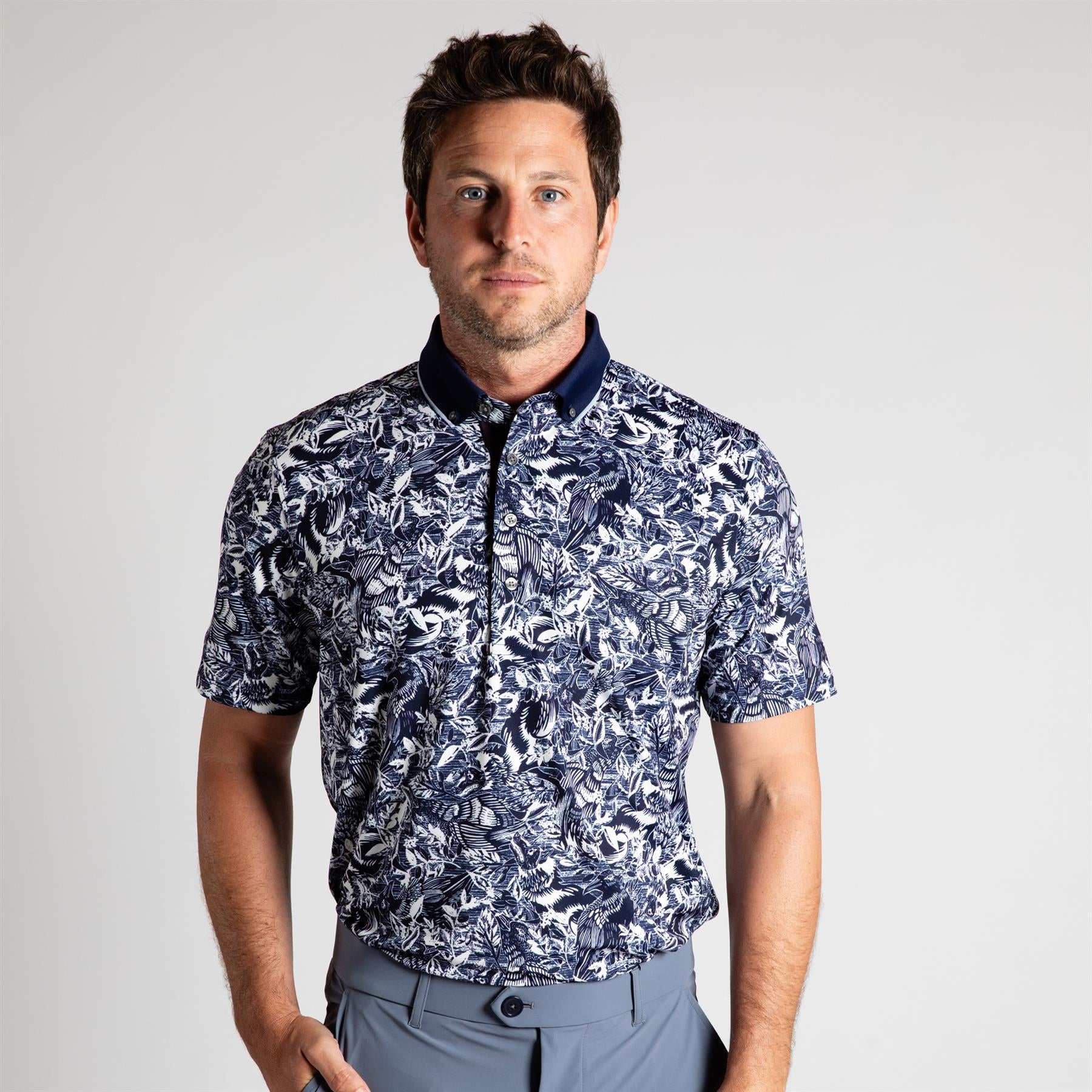 Stamped Polo Maltese Blue