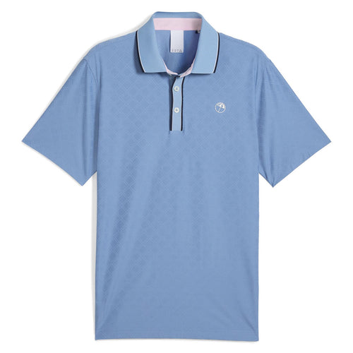 x AP Tipped Jacquard Polo Zen Blue