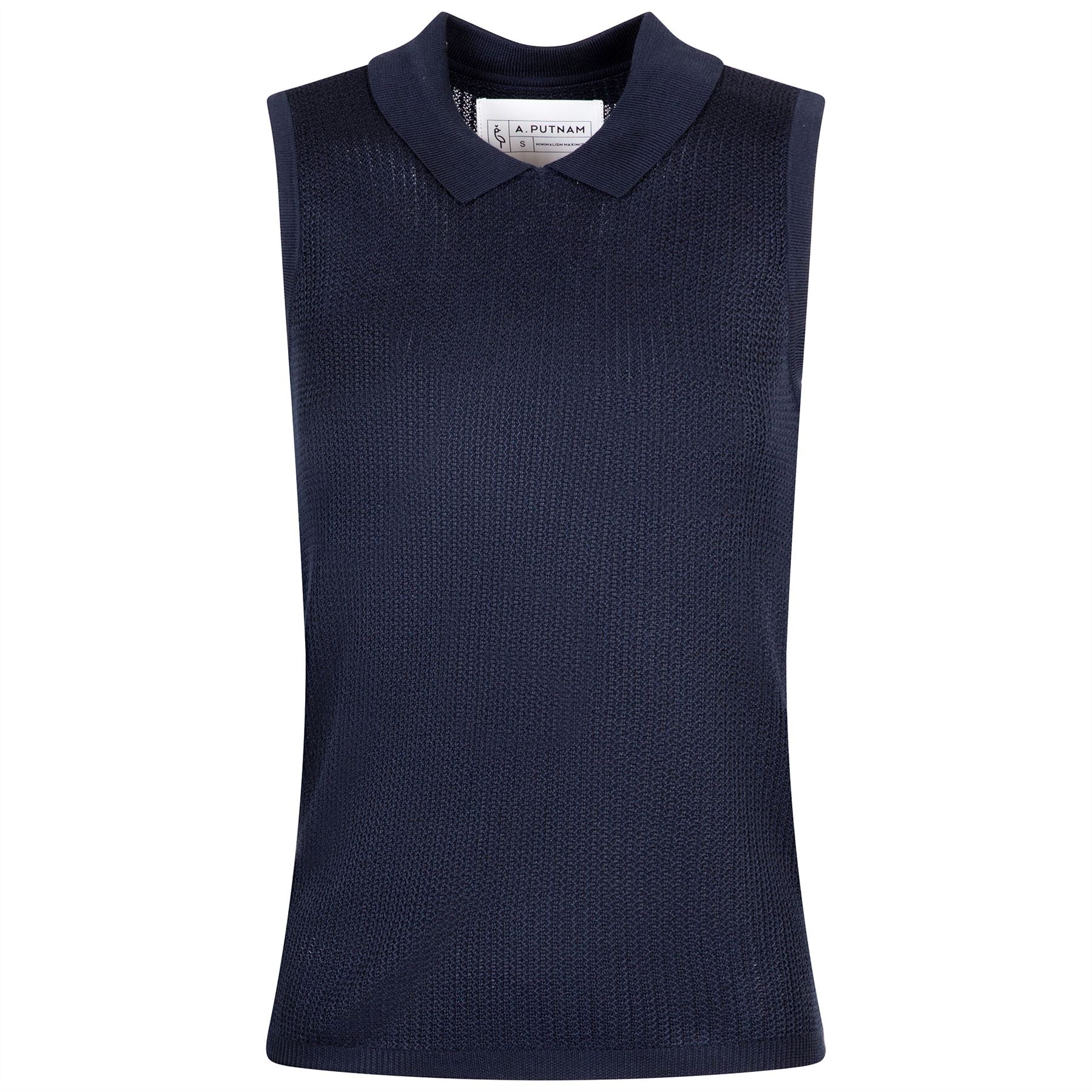 Womens Crochet Sleeveless Top Dress Blues