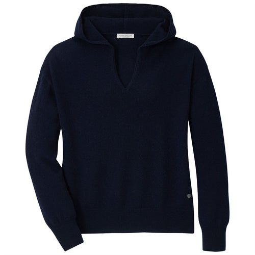 Womens Summer Cashmere Hoodie Navy