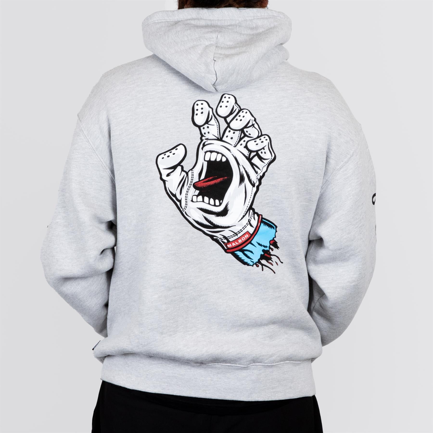 x Santa Cruz Fesque Screaming Hand Hoodie Heather Grey