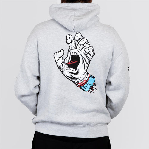 x Santa Cruz Fesque Screaming Hand Hoodie Heather Grey