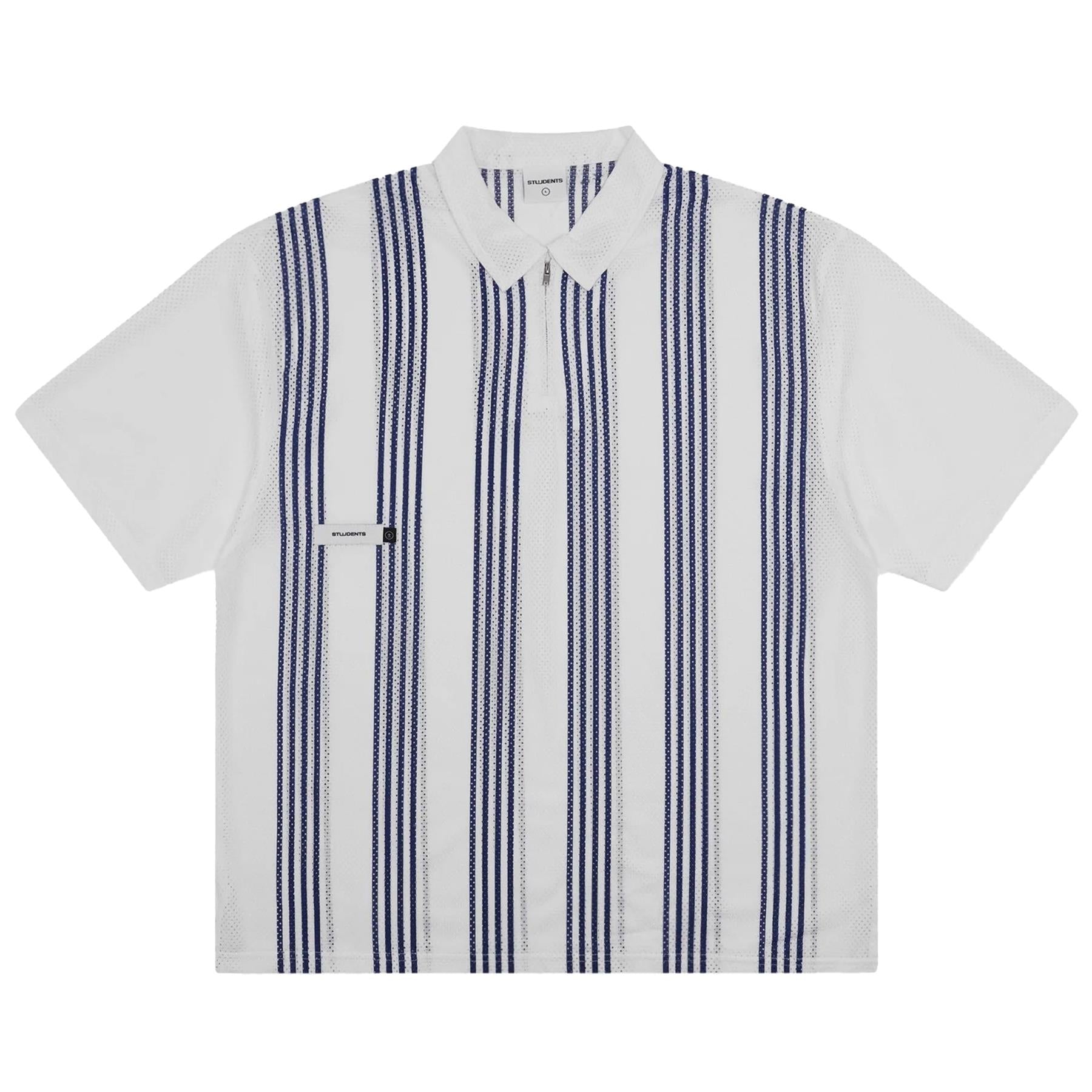 Howards Mesh Zip Polo White/Purple