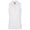 Womens Banded Sport Mesh Sleeveless Button Polo White