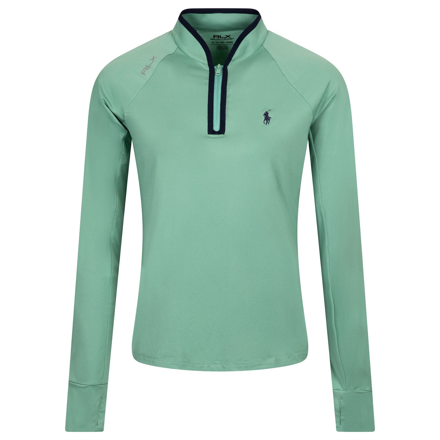 Womens RLX Stretch Jersey Quarter Zip Haven Green