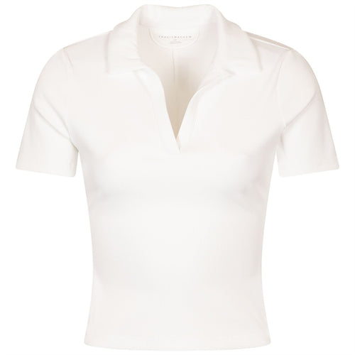 Womens Moveknit V-Neck Polo White