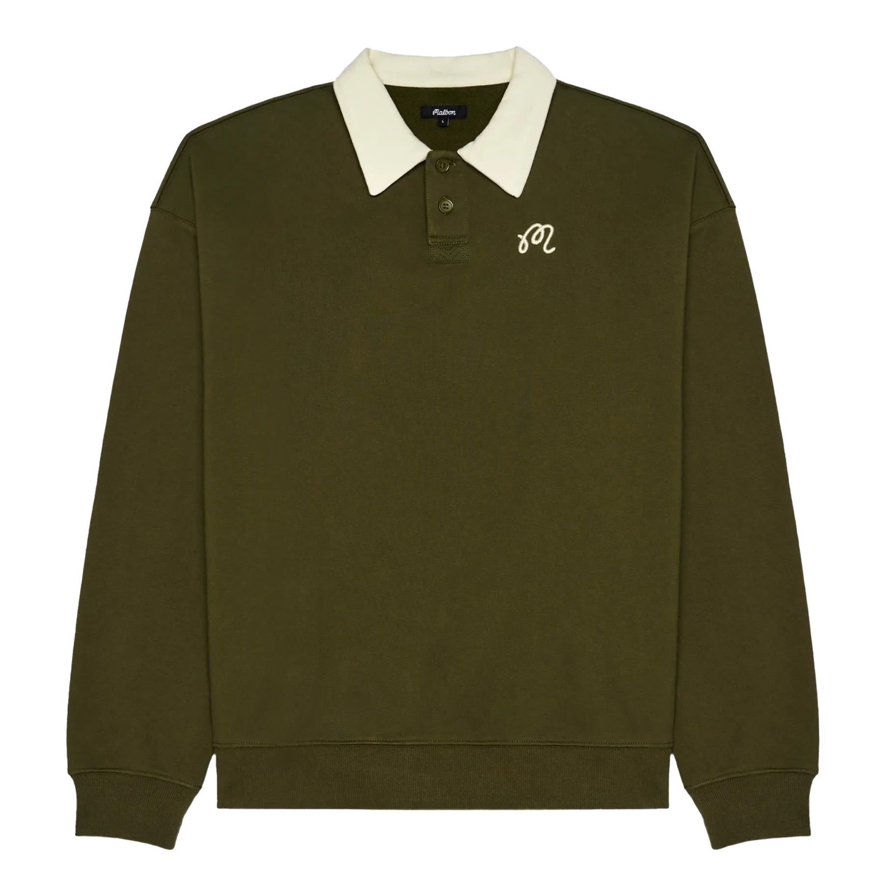 Artigianale Collared Crewneck Cypress Green