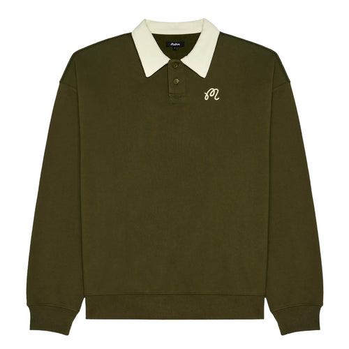 Artigianale Collared Crewneck Cypress Green