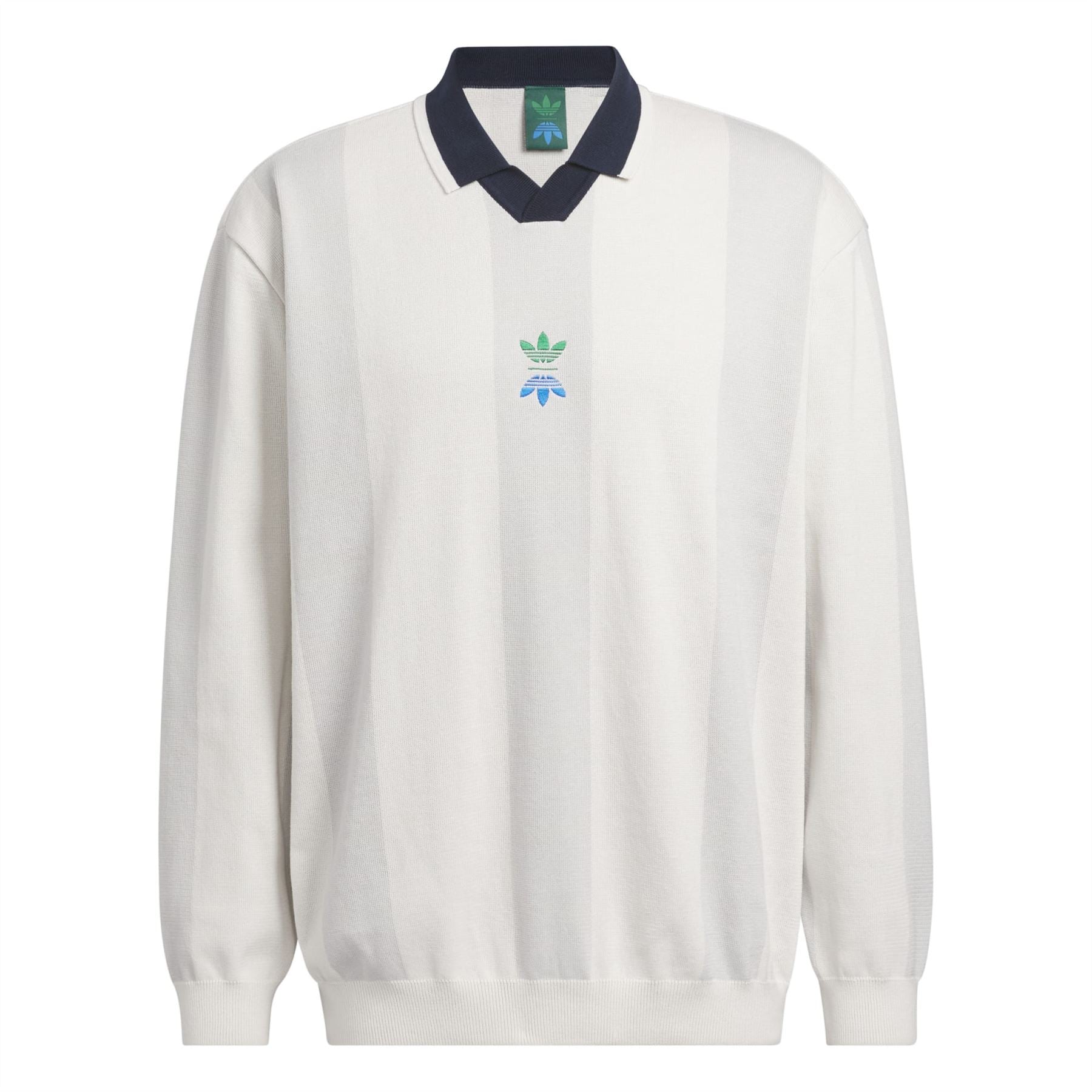 Rolling Links Long Sleeve Stripe Polo White