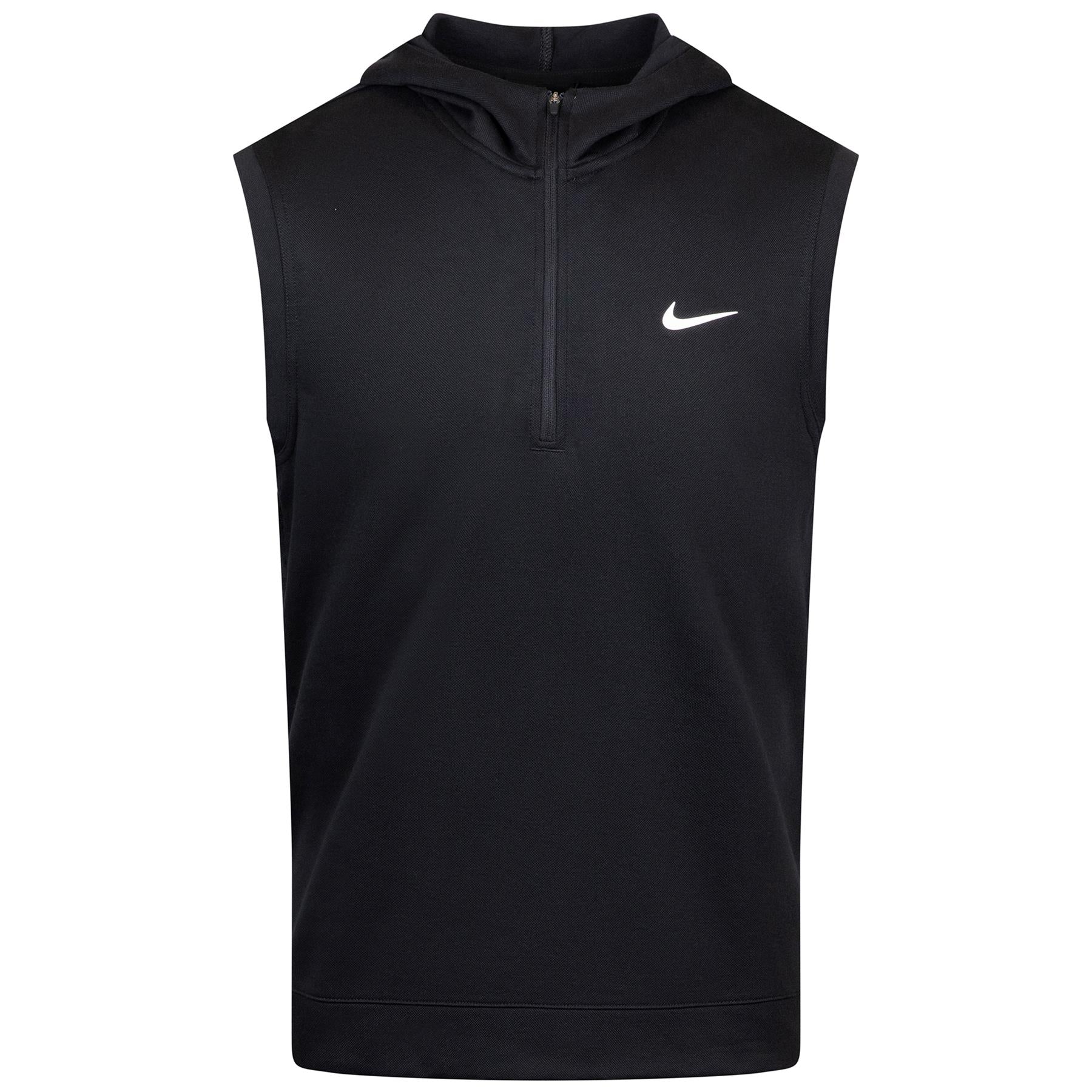 Tour Pique Vest Hoodie Black/White