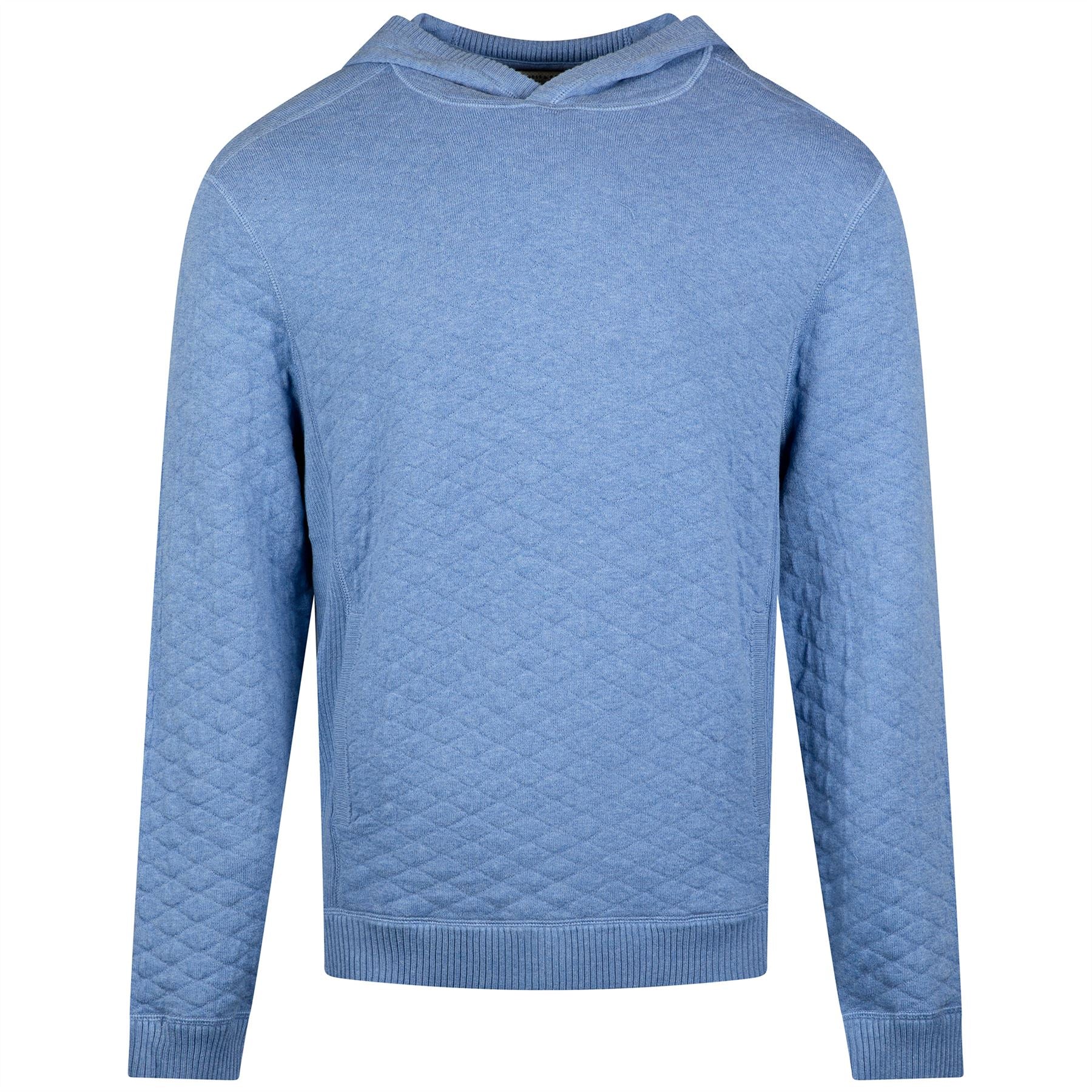 The Wallace Hooded Sweater Heathered Marlin Blue