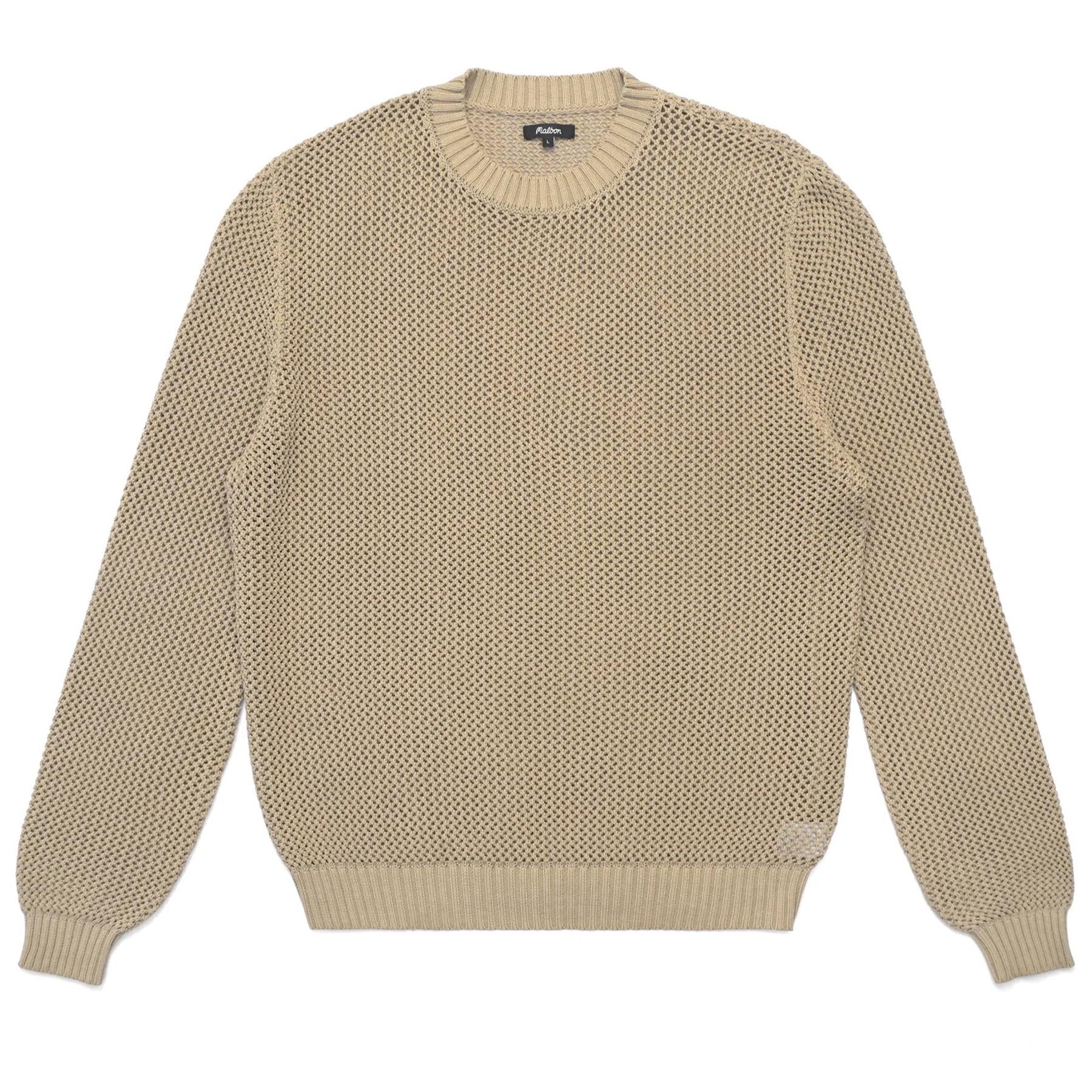 Pigment Dyed Fishnet Sweater Sesame