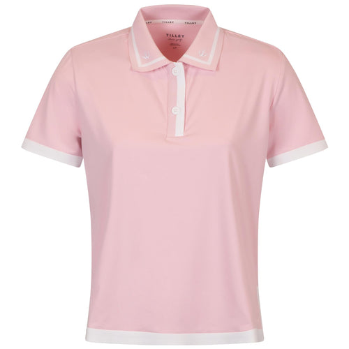 Womens Boxy Polo Light Pink/White