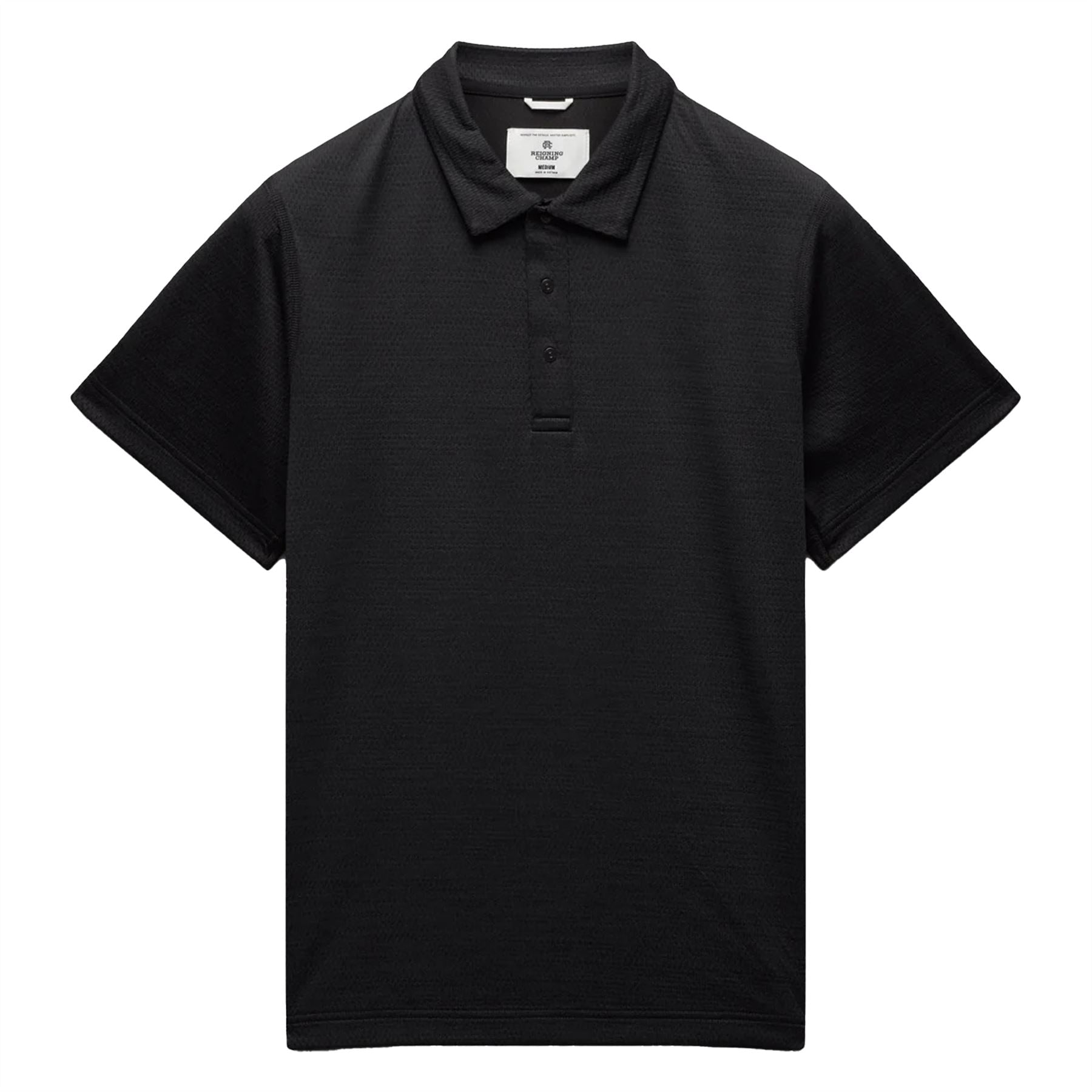 Solotex Mesh Tiebreak Polo Black