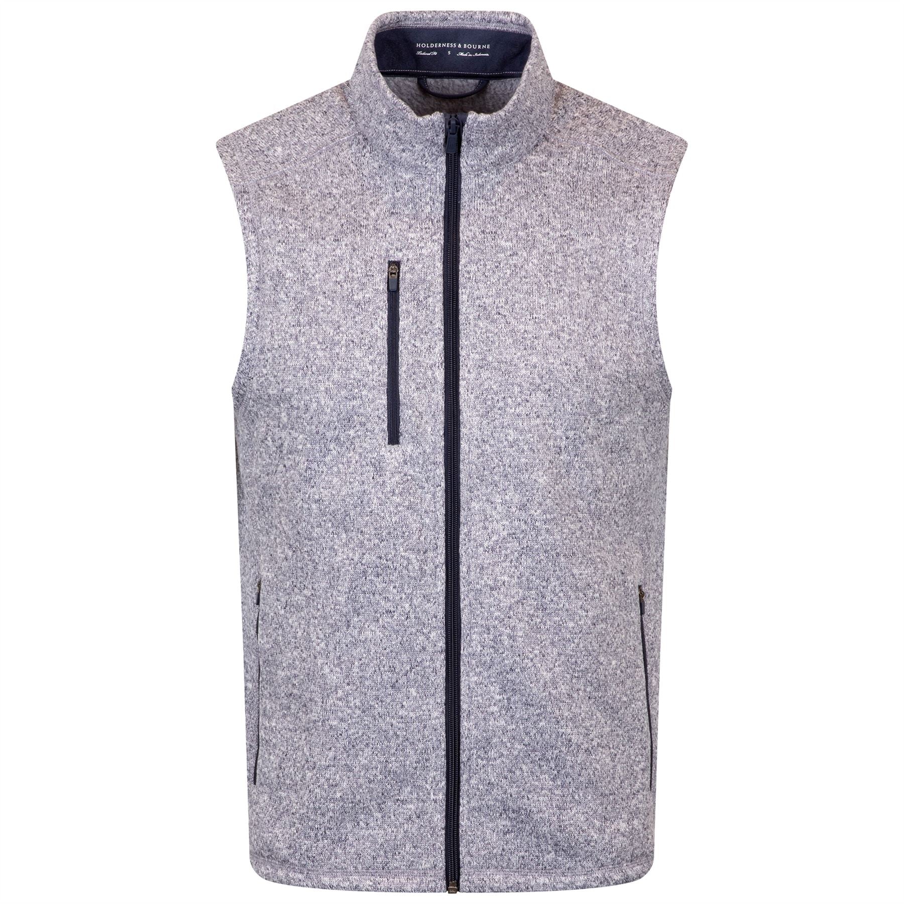 The Ashby Vest Heathered Navy