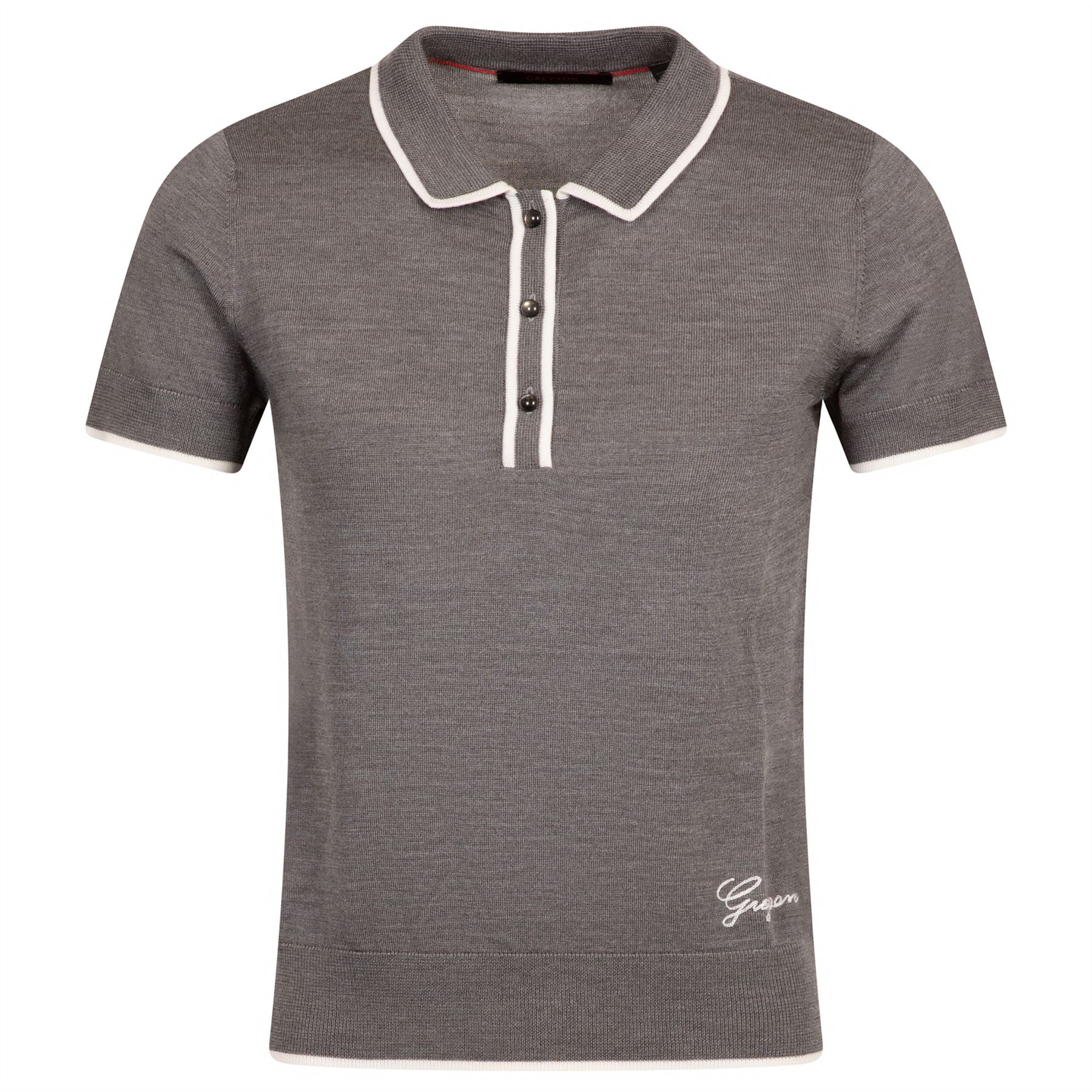Womens SS Bardot Sweater Polo Smoke Heather